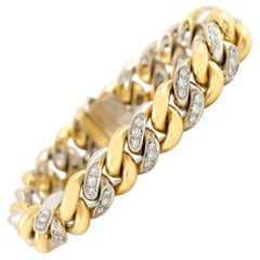 Pomellato Curb Link Gold and Diamonds Bracelet