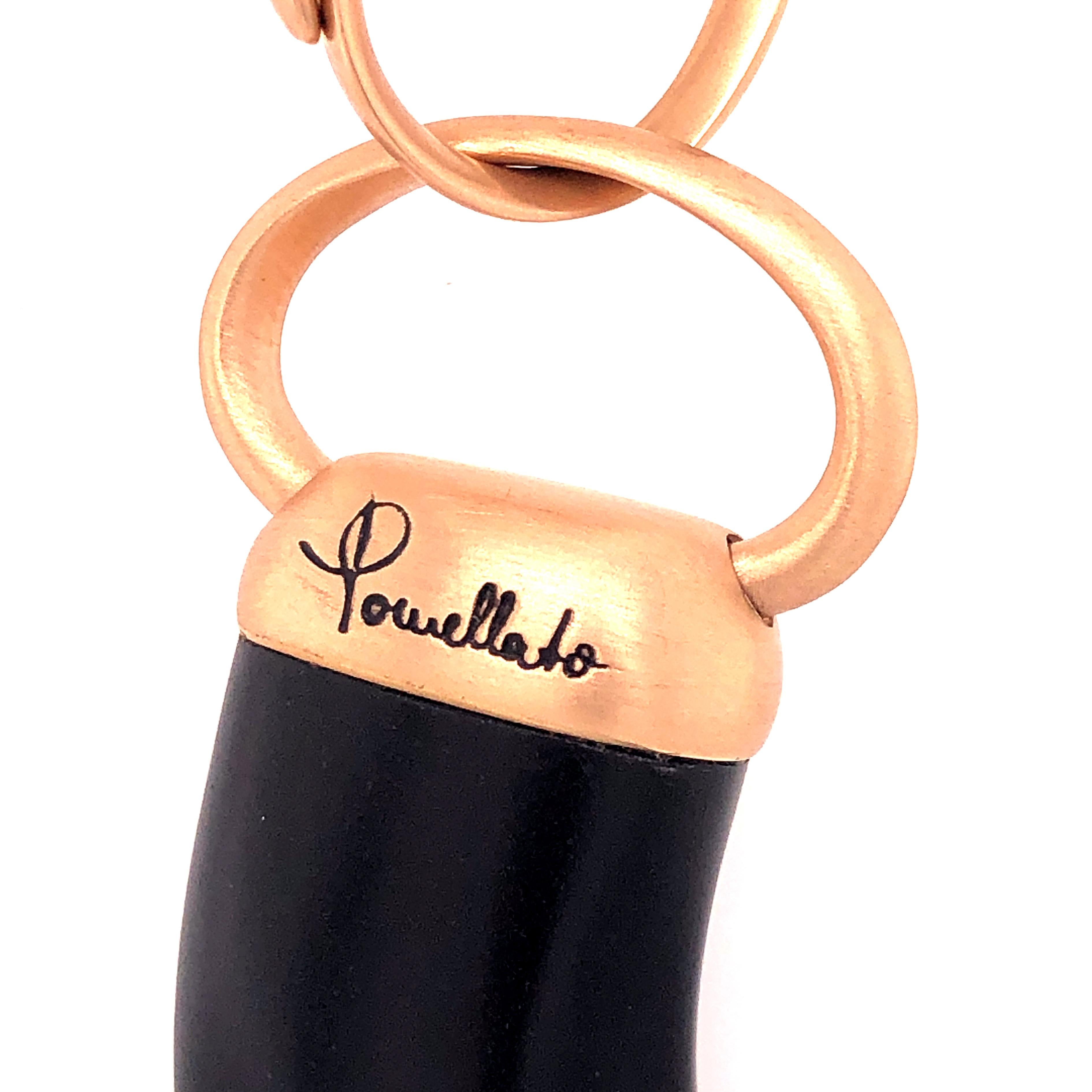 Pomellato Dente, Horn Shaped Pendant 18 Karat Rose Gold Necklace Set In New Condition In Valenza, IT