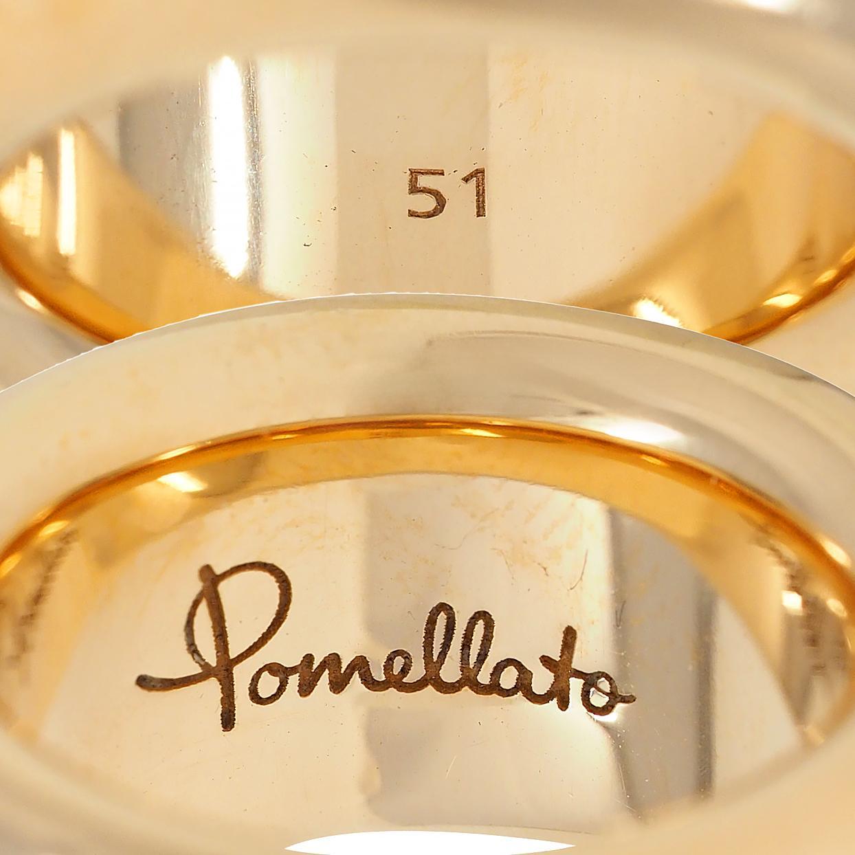 Pomellato Diamond 18 Karat Gold Contemporary Iconica Puffy Band Ring 5