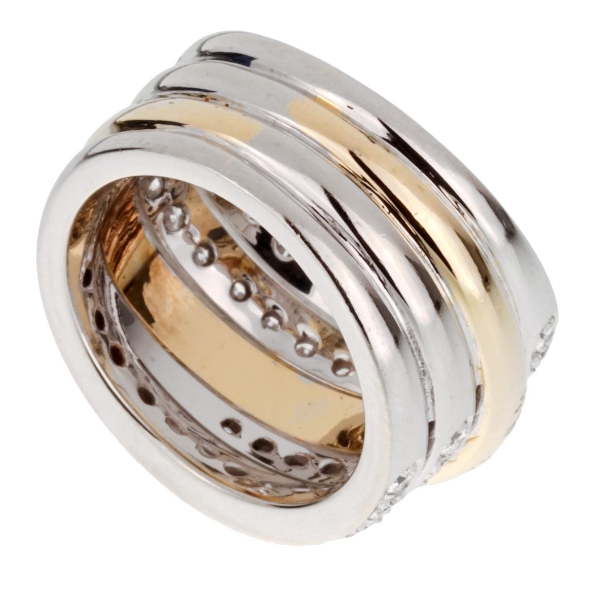 Round Cut Pomellato Diamond Cocktail Gold Ring