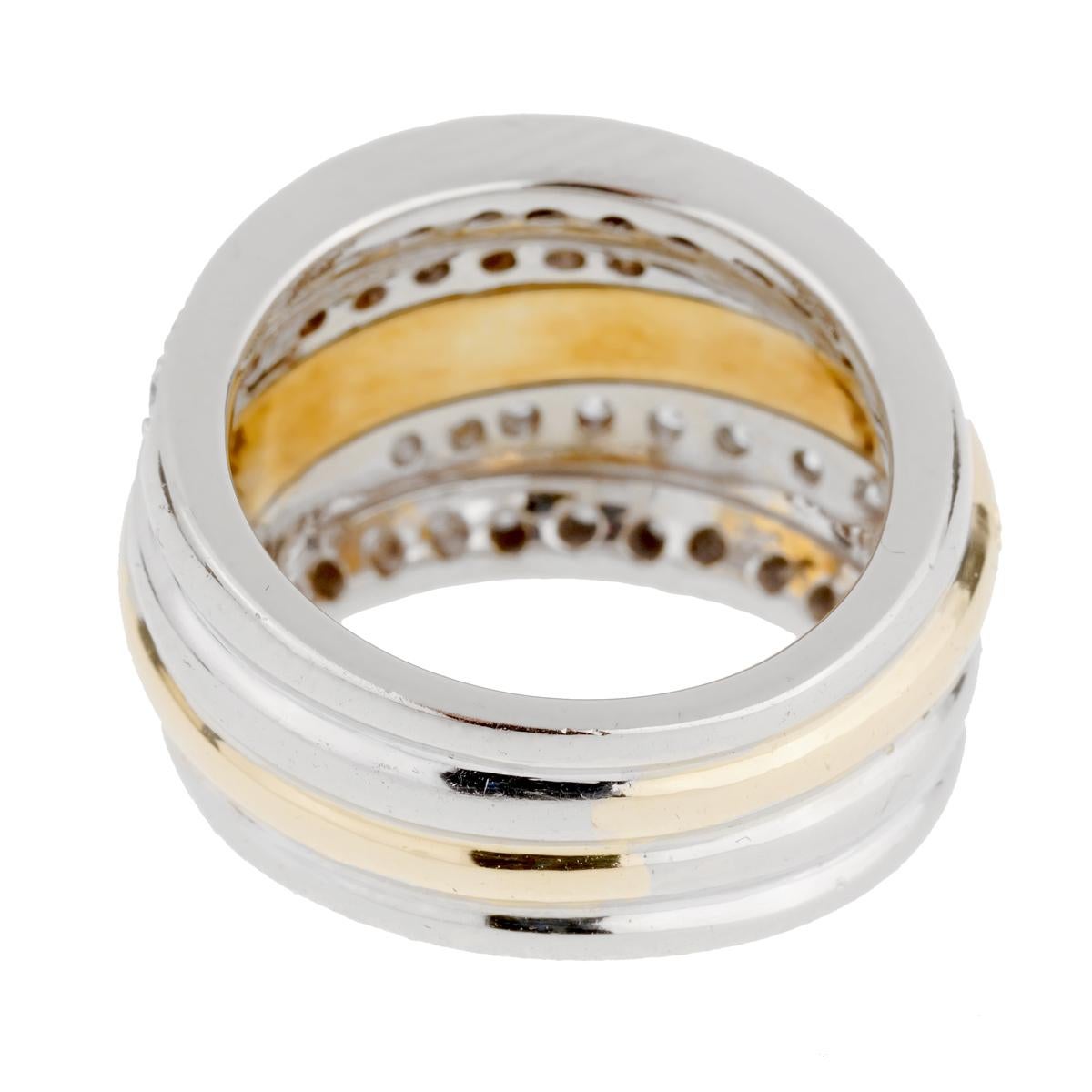 Women's or Men's Pomellato Diamond Cocktail Gold Ring