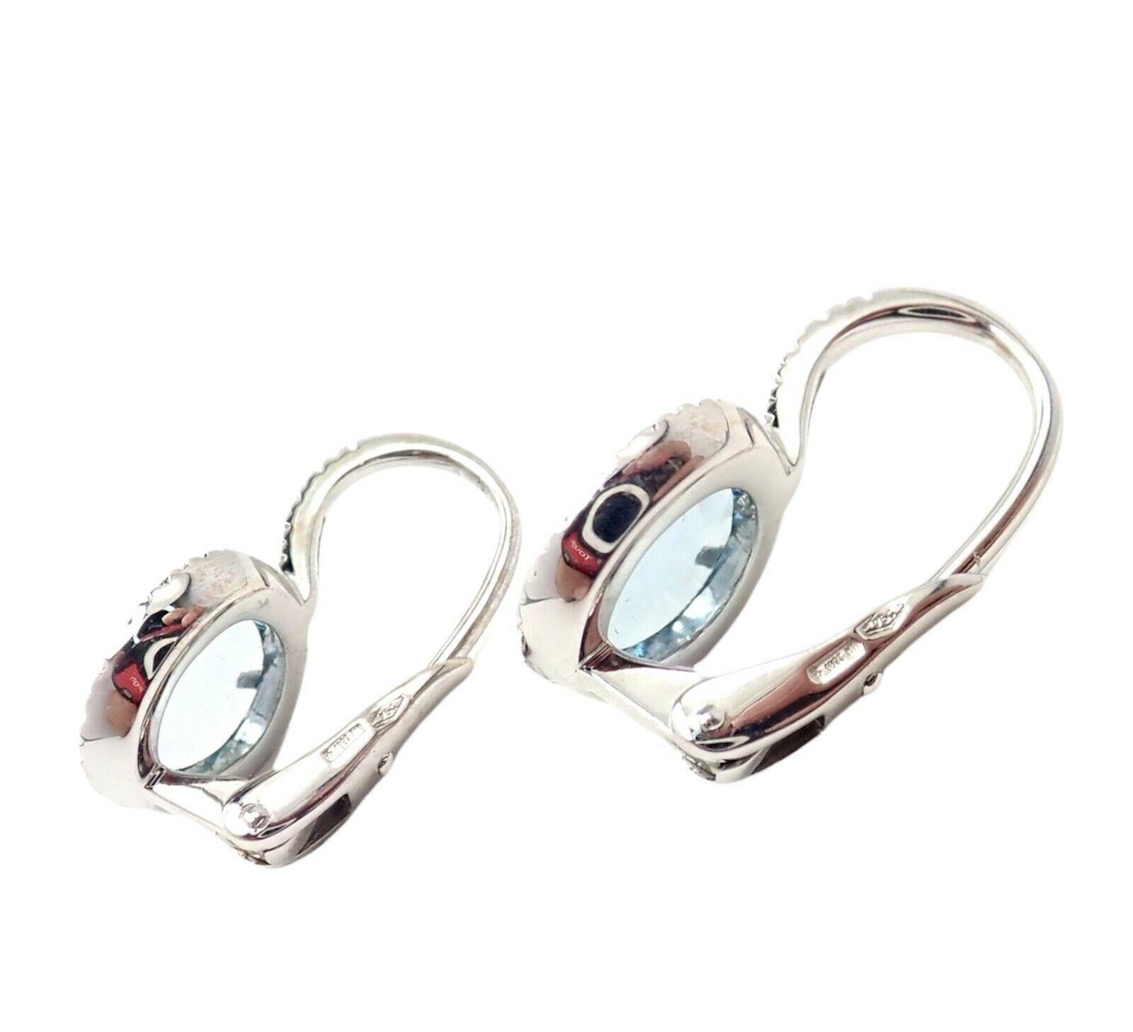 Pomellato Diamant Colpo Di Fulmine Ohrringe aus Weißgold mit blauem Topas und Diamanten 2