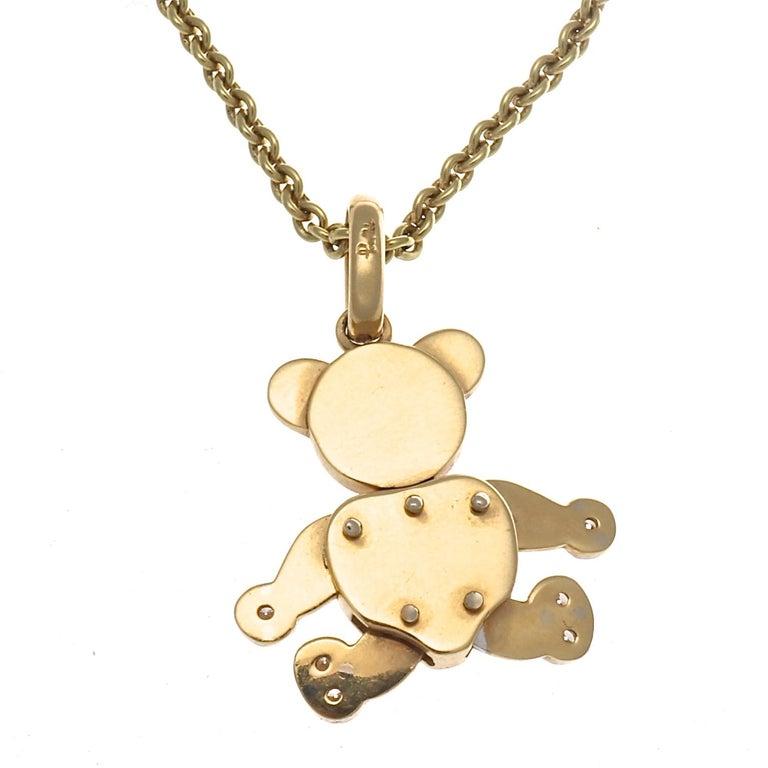 pomellato teddy bear necklace