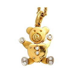 Pomellato Diamond Gold Teddy Bear Necklace