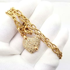 Pomellato Diamond Heart Sabbia Yellow Gold Pendant Necklace