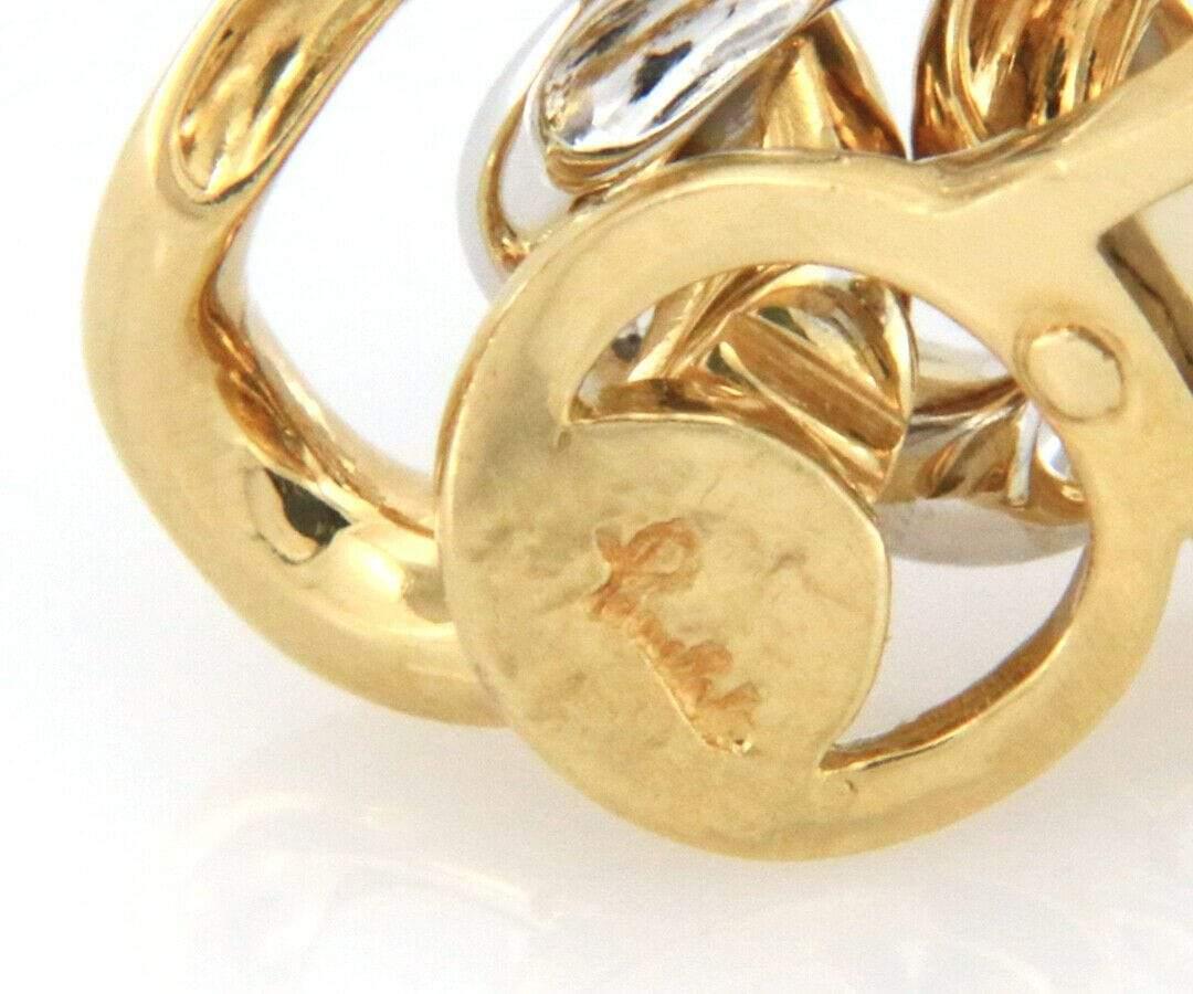 Pomellato Diamond Link Earrings in 18K Yellow Gold For Sale 2