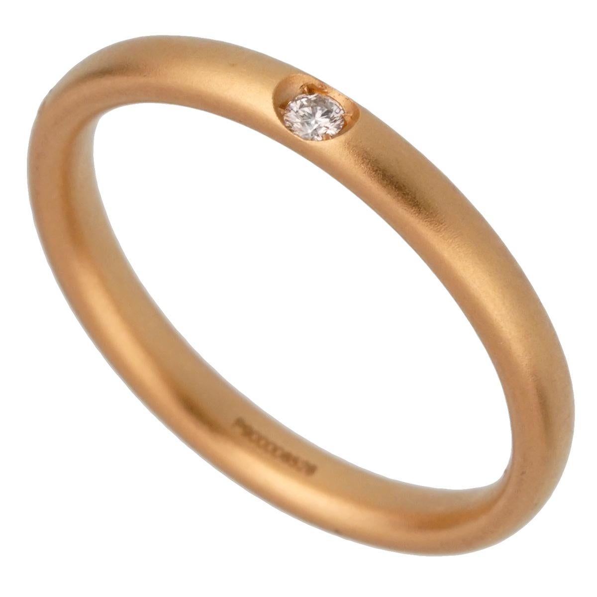 Round Cut Pomellato Diamond Rose Gold Band Ring