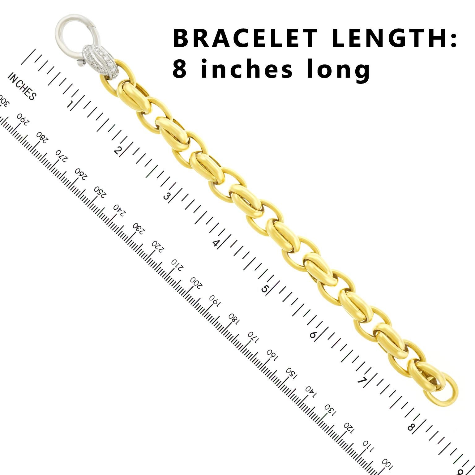 Pomellato Diamond Set Gold Link Bracelet 2