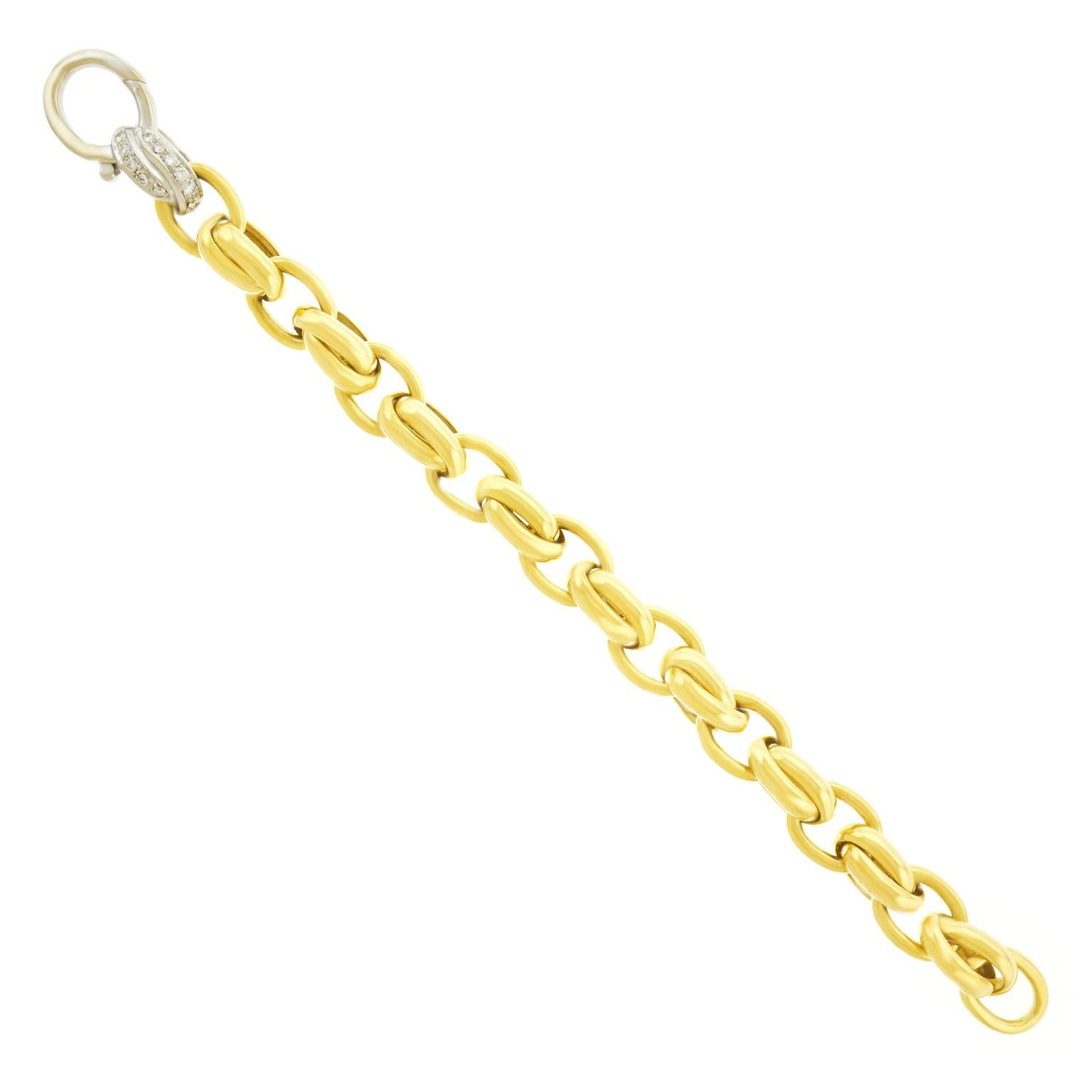 Pomellato Diamond Set Gold Link Bracelet 4