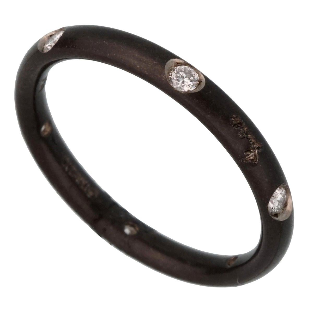 Pomellato Diamond Titanium Band Ring