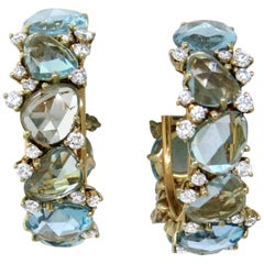 Pomellato Diamante Topazio Lulu 18 Karat Orecchini a cerchio stupefacenti