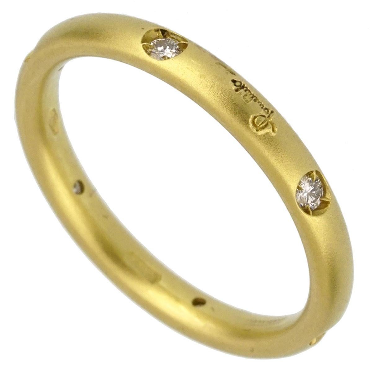 Round Cut Pomellato Diamond Yellow Gold Band Ring