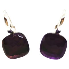 Pomellato Drop Earrings Nudo White Gold Amethyst