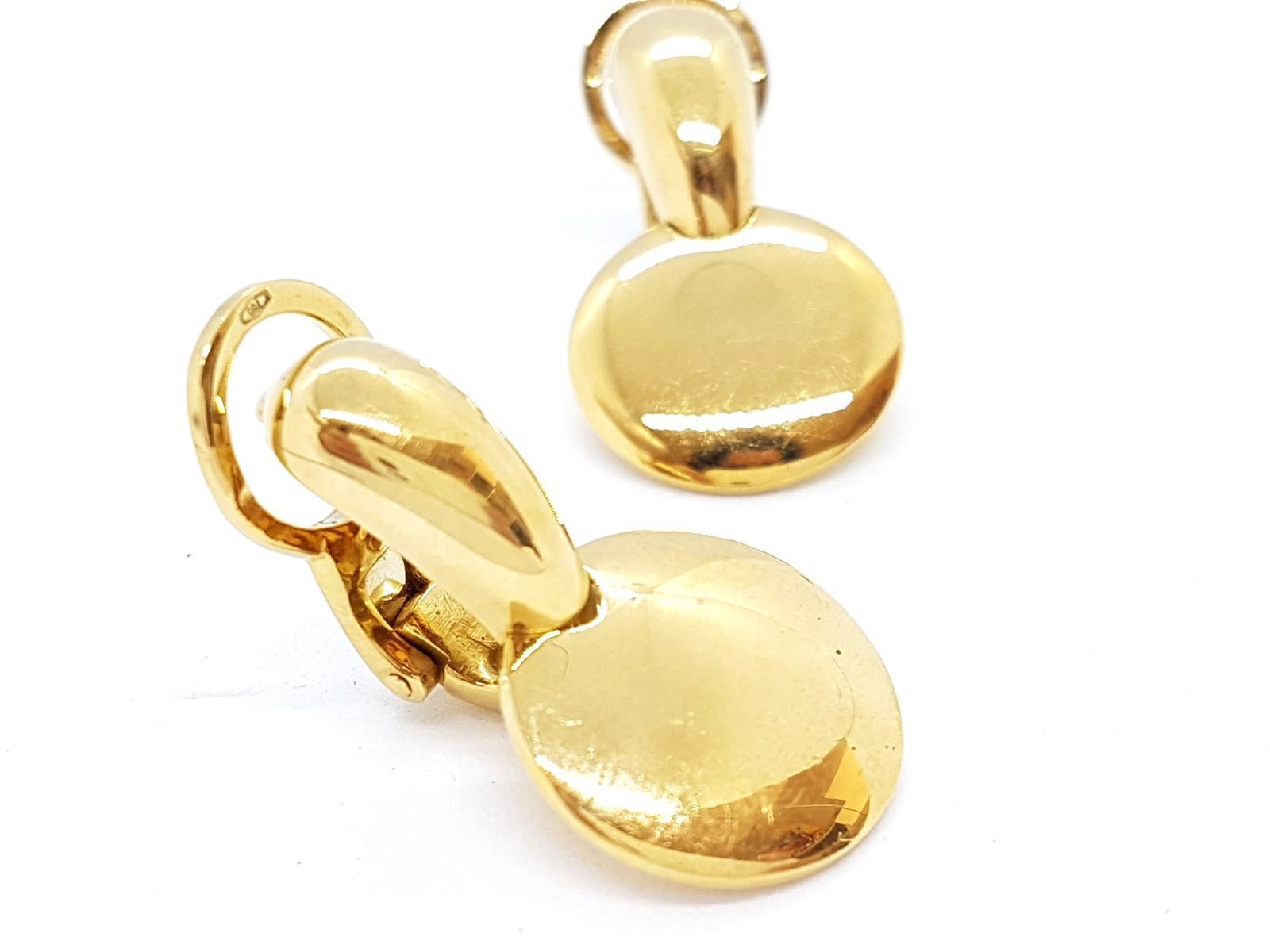 Pomellato Drop Earrings Yellow Gold In Excellent Condition In PARIS, FR