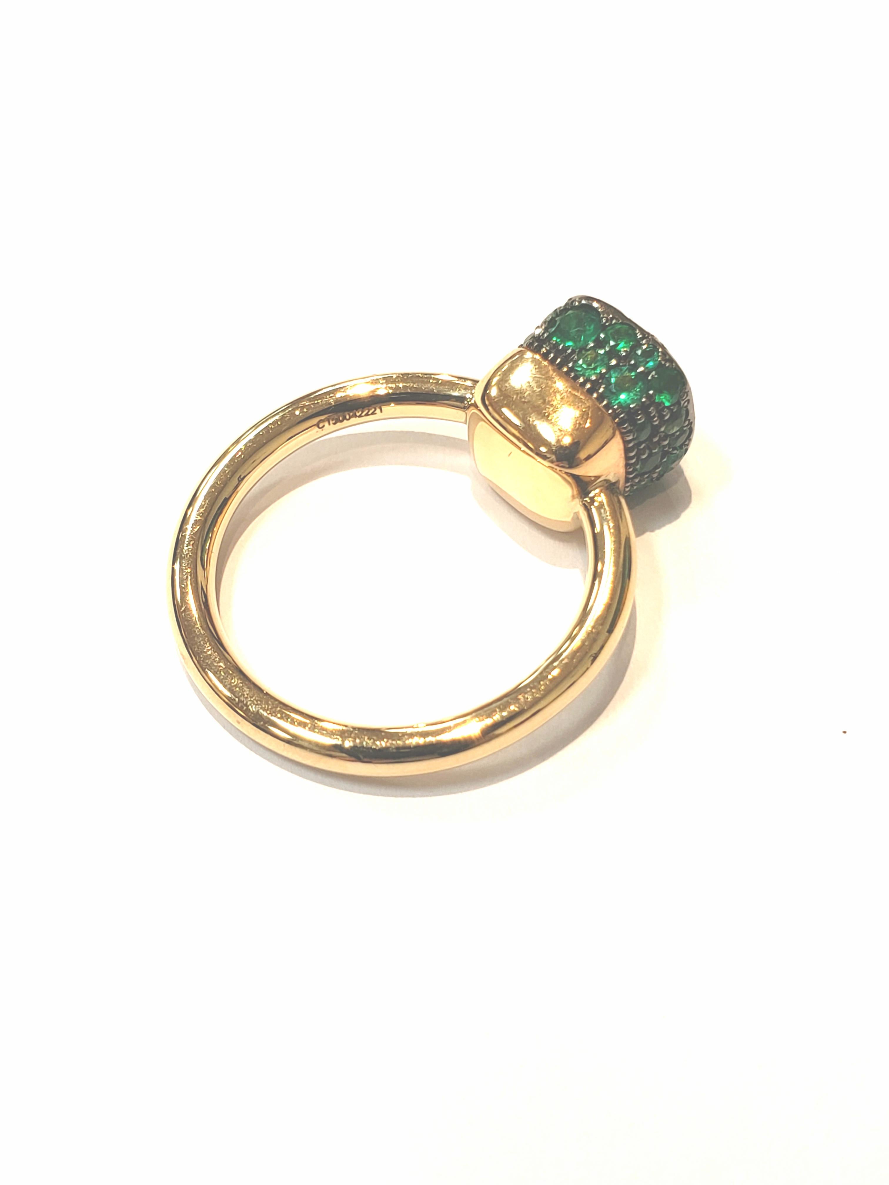 25% Off of Retail Price! From the Nudo Collection By Pomellato.
Emerald Stones Are Pave Set In 18 Karat with Black Rhodium. The balance of the ring is 18 Karat White Gold that is not Rhodium
Plated. The Ring is a European Size 52 (approx. 6.5). Ring
