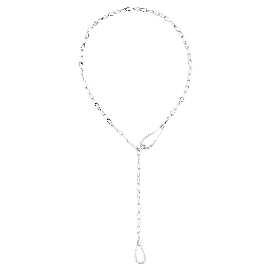 Pomellato Fantina 18K White Gold Diamond Necklace, 60cm For Sale