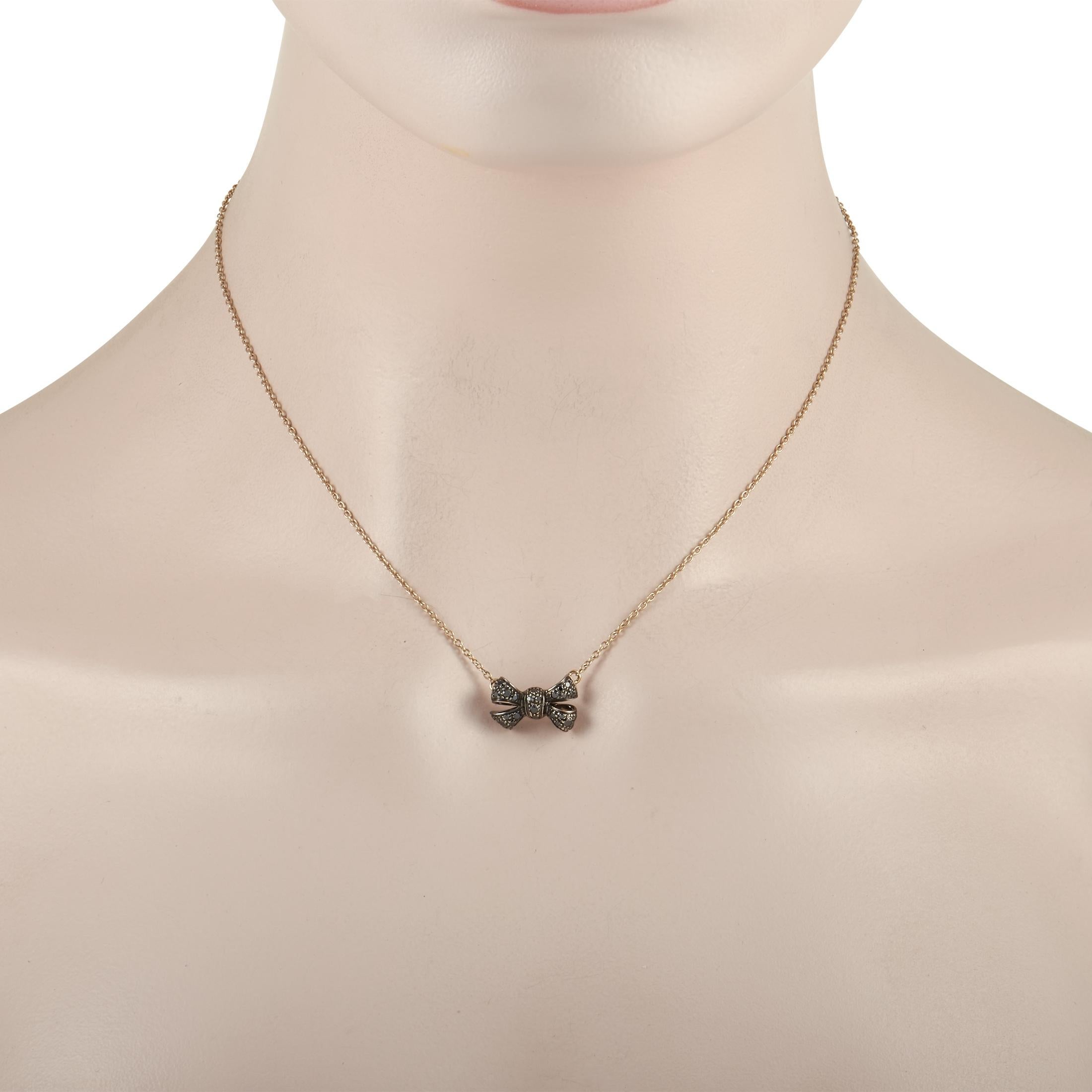 A sweet, feminine design makes this Pomellato Forever necklace an elegant way to elevate your everyday wardrobe. A beautiful pairing of 18K Rose Gold and 18K White Gold come together to act as a luxurious foundation for this poised piece of jewelry.