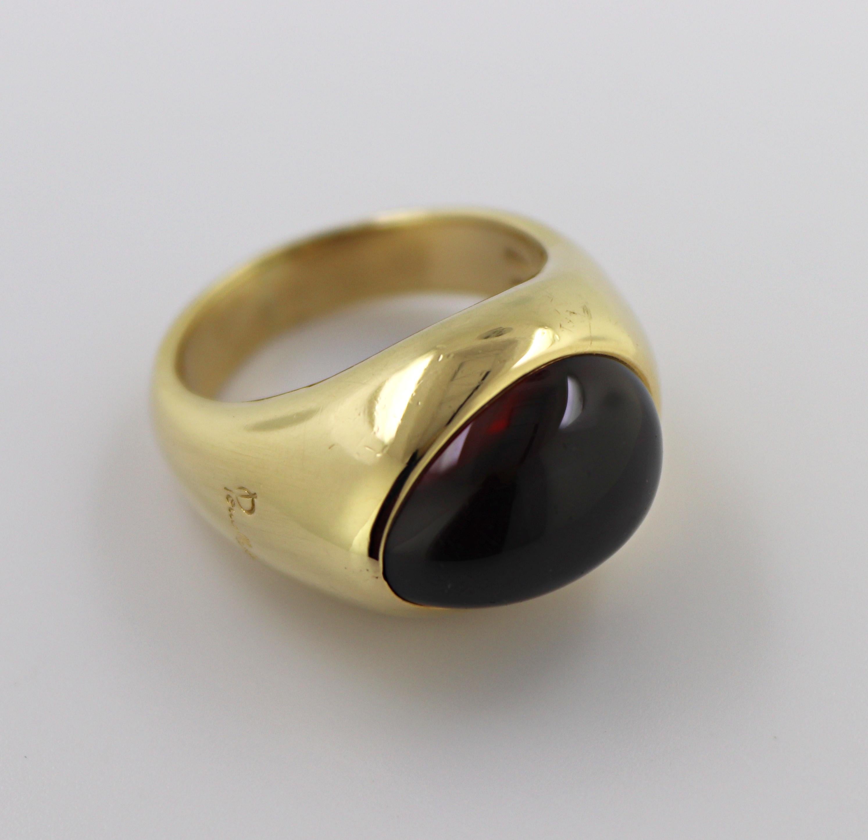 Pomellato Garnet, 18k Yellow Gold Ring For Sale 4