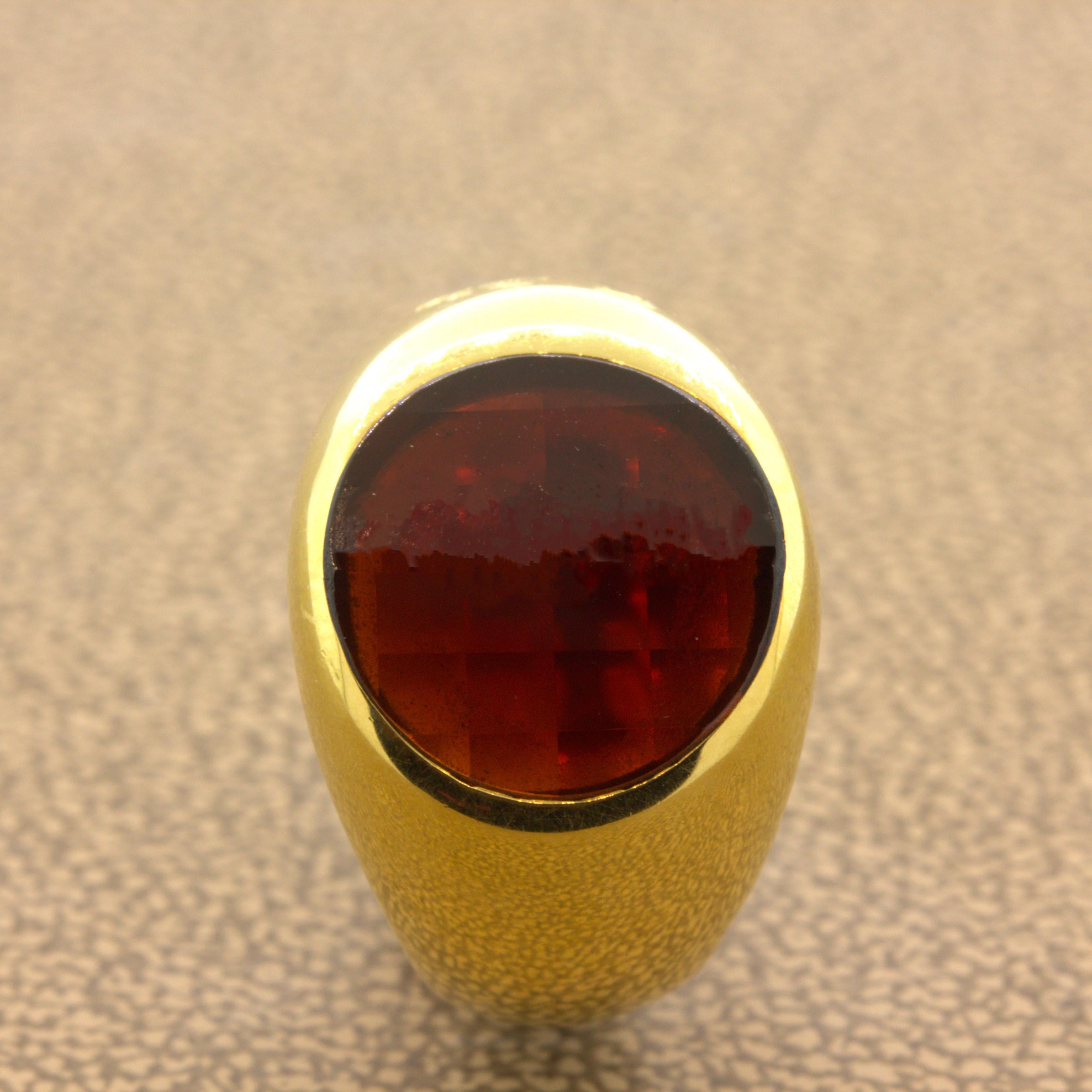 Pomellato Garnet 18k Yellow Gold Ring For Sale 2
