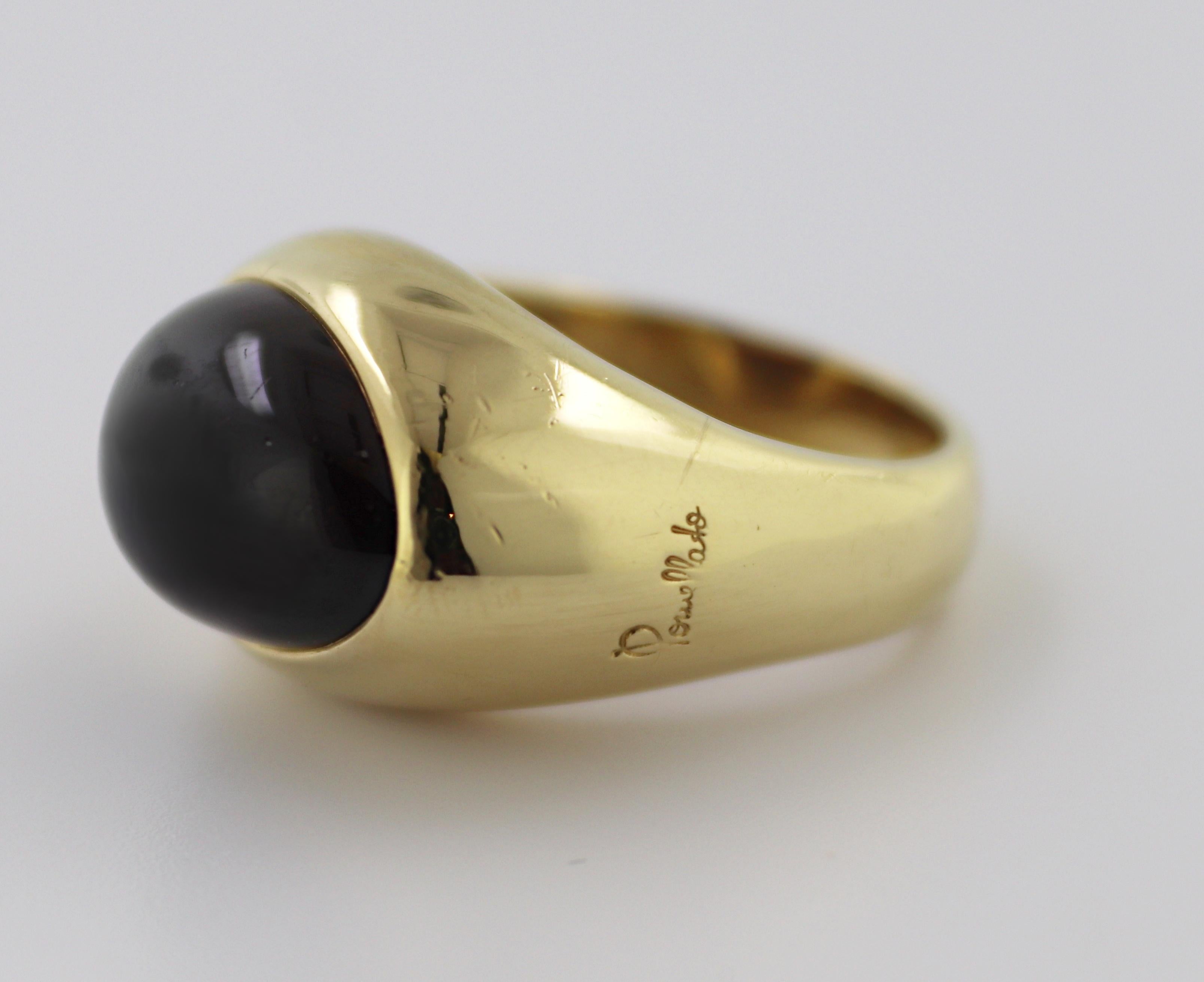 Pomellato Garnet, 18k Yellow Gold Ring For Sale 2