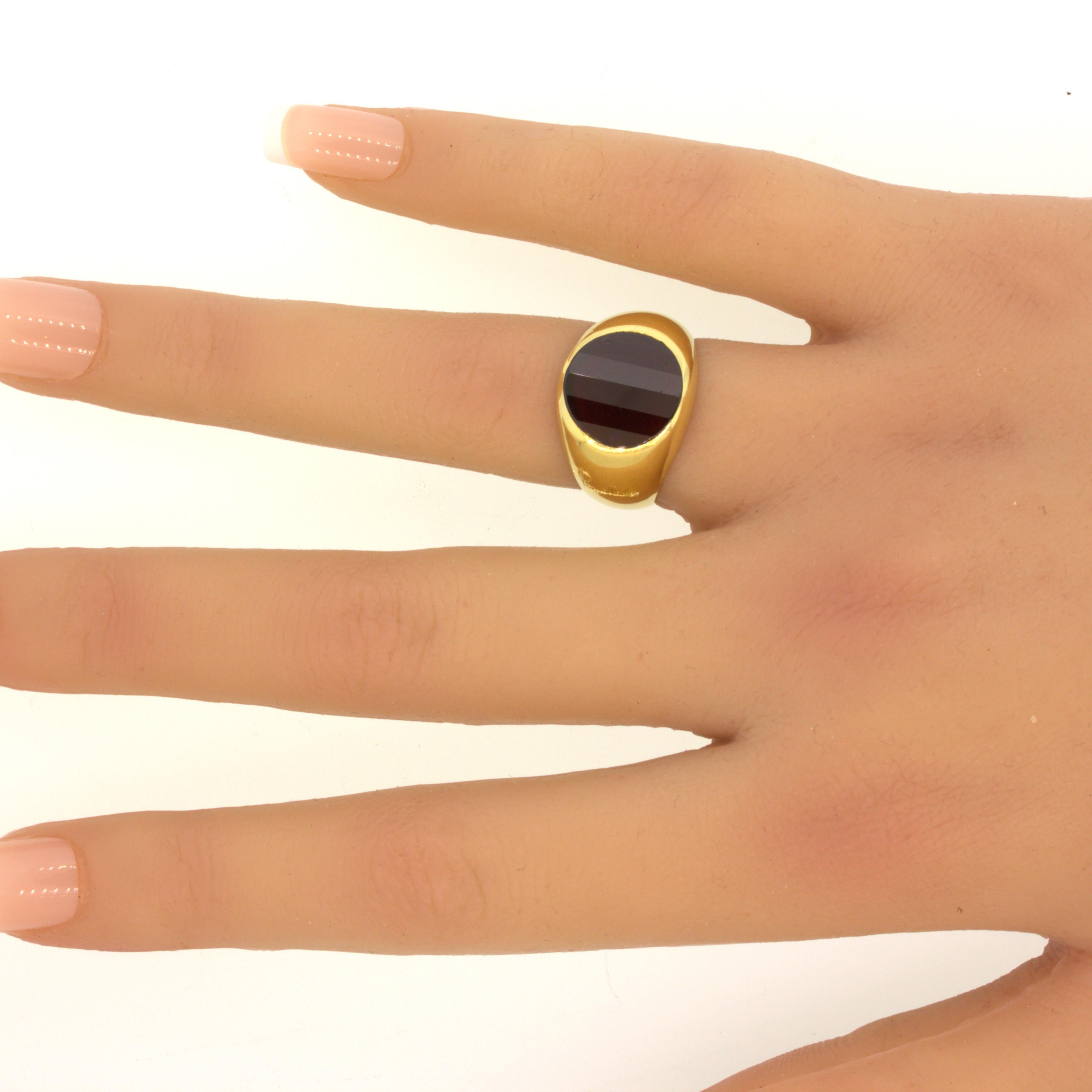Pomellato Garnet 18k Yellow Gold Ring For Sale 4
