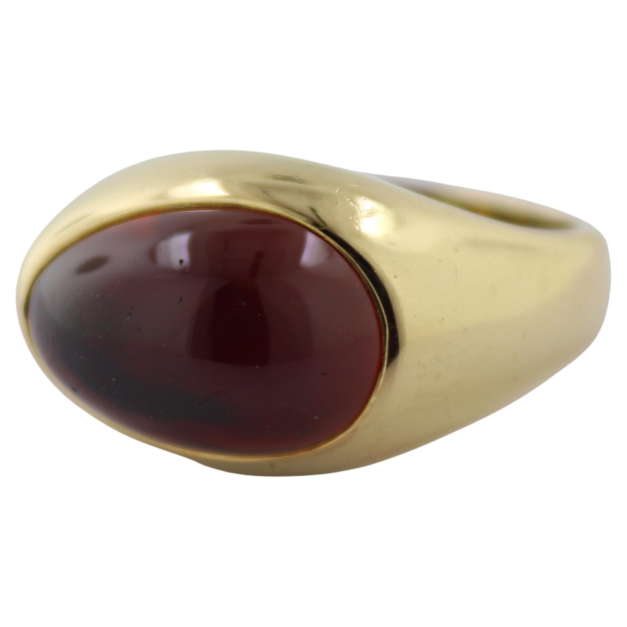 Pomellato Garnet, 18k Yellow Gold Ring For Sale