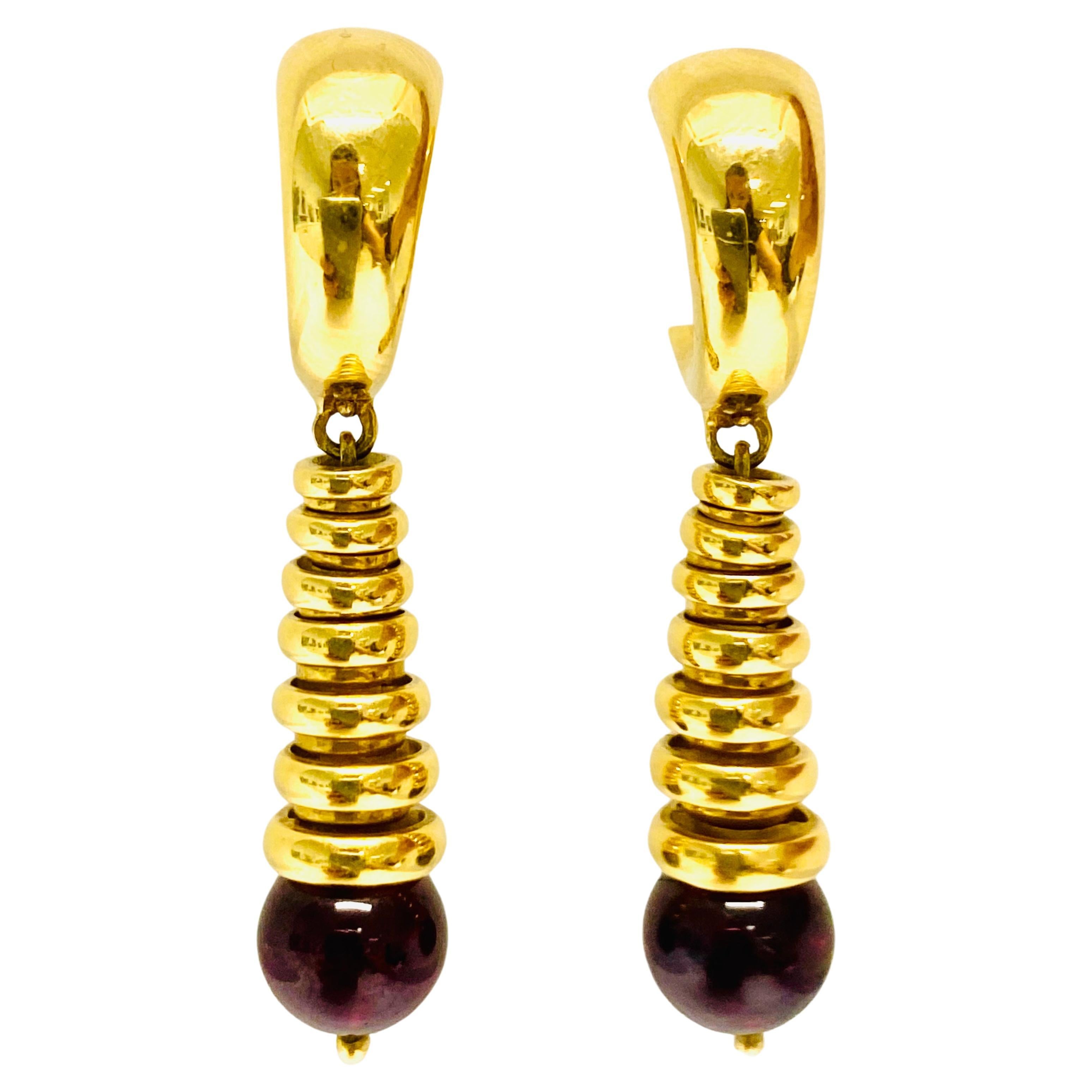 Pomellato Garnet Earrings Gold For Sale