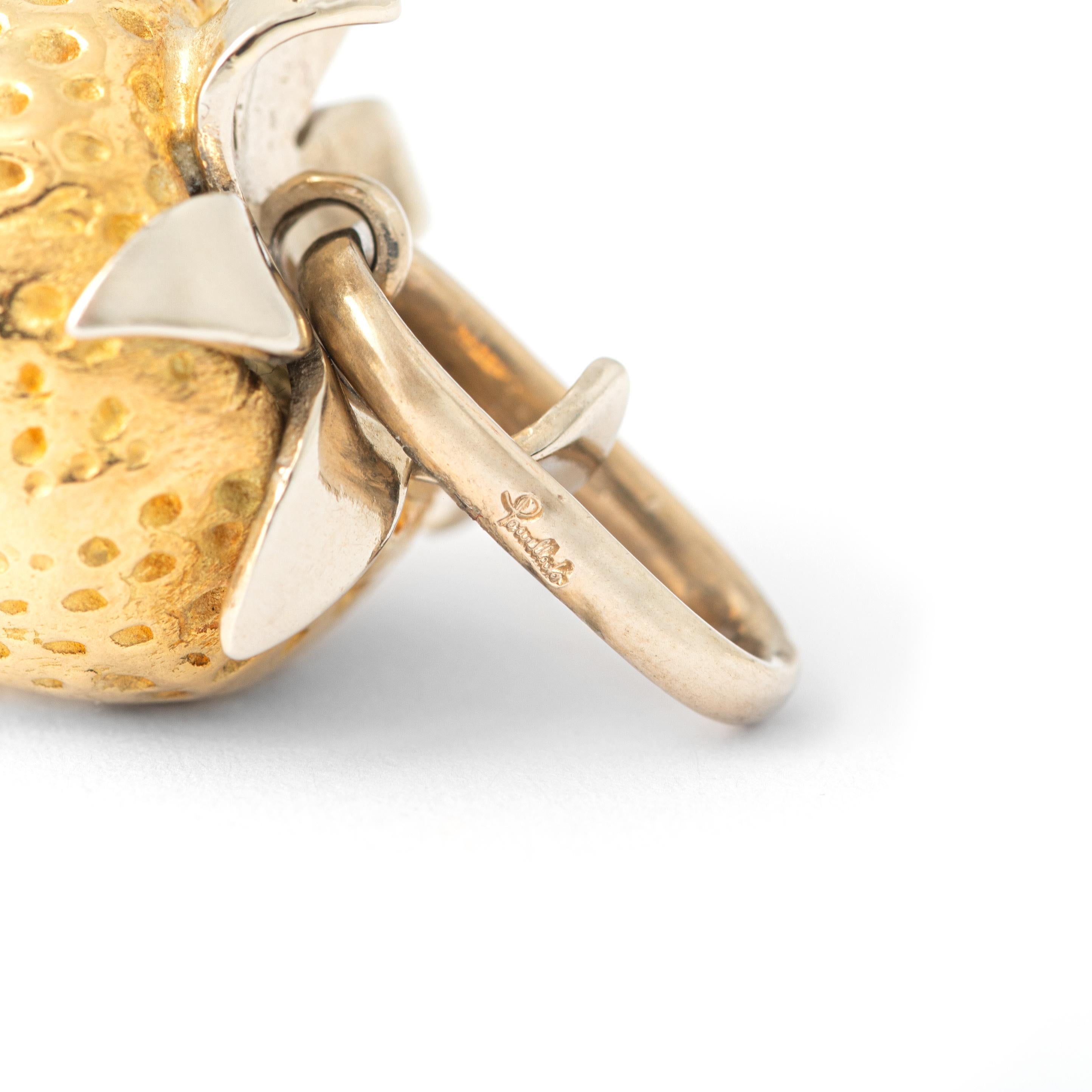 Pomellato Gold 18K Erdbeer-Anhänger Charme mit Anhänger im Zustand „Gut“ in Geneva, CH