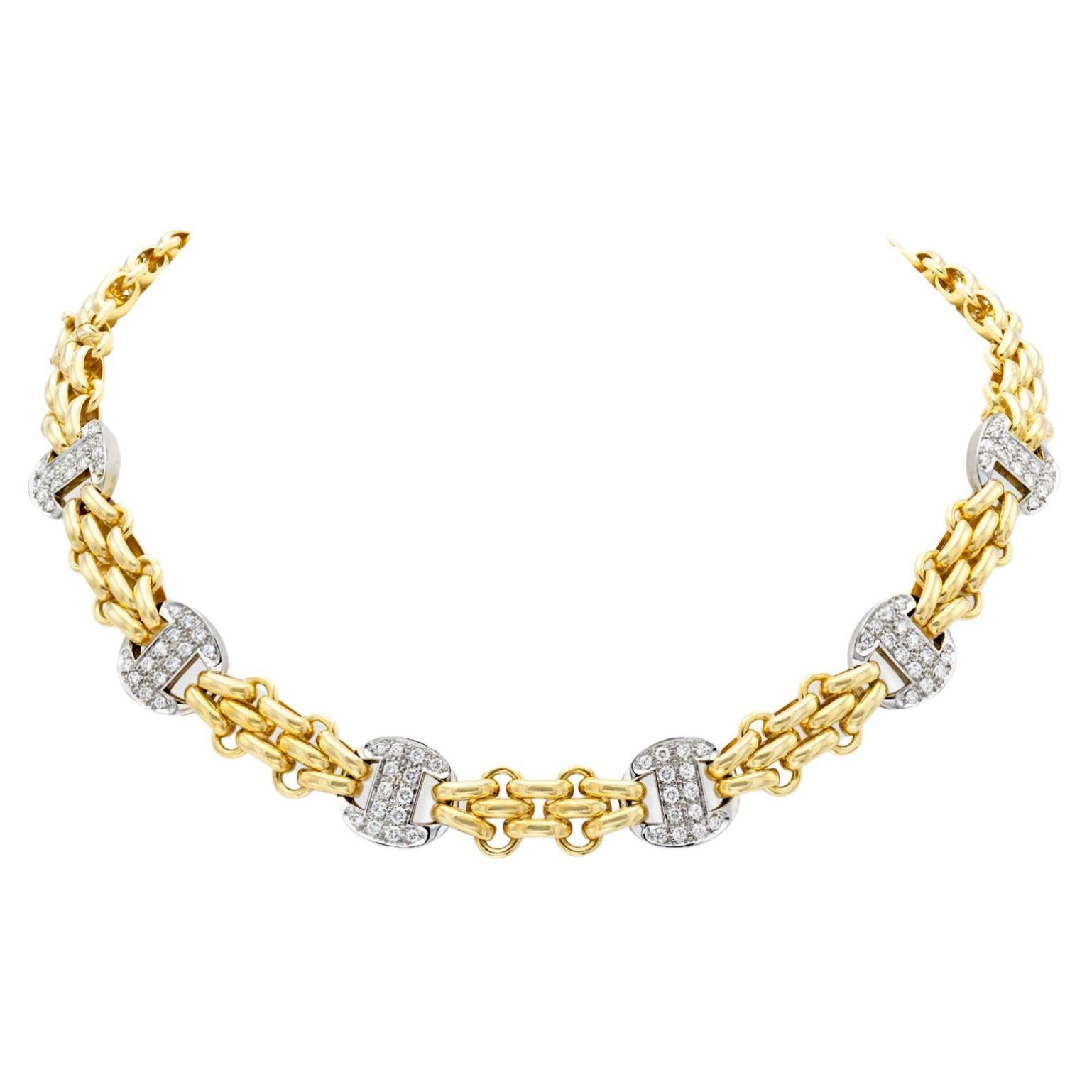 Pomellato Gold and Diamonds Links Necklace