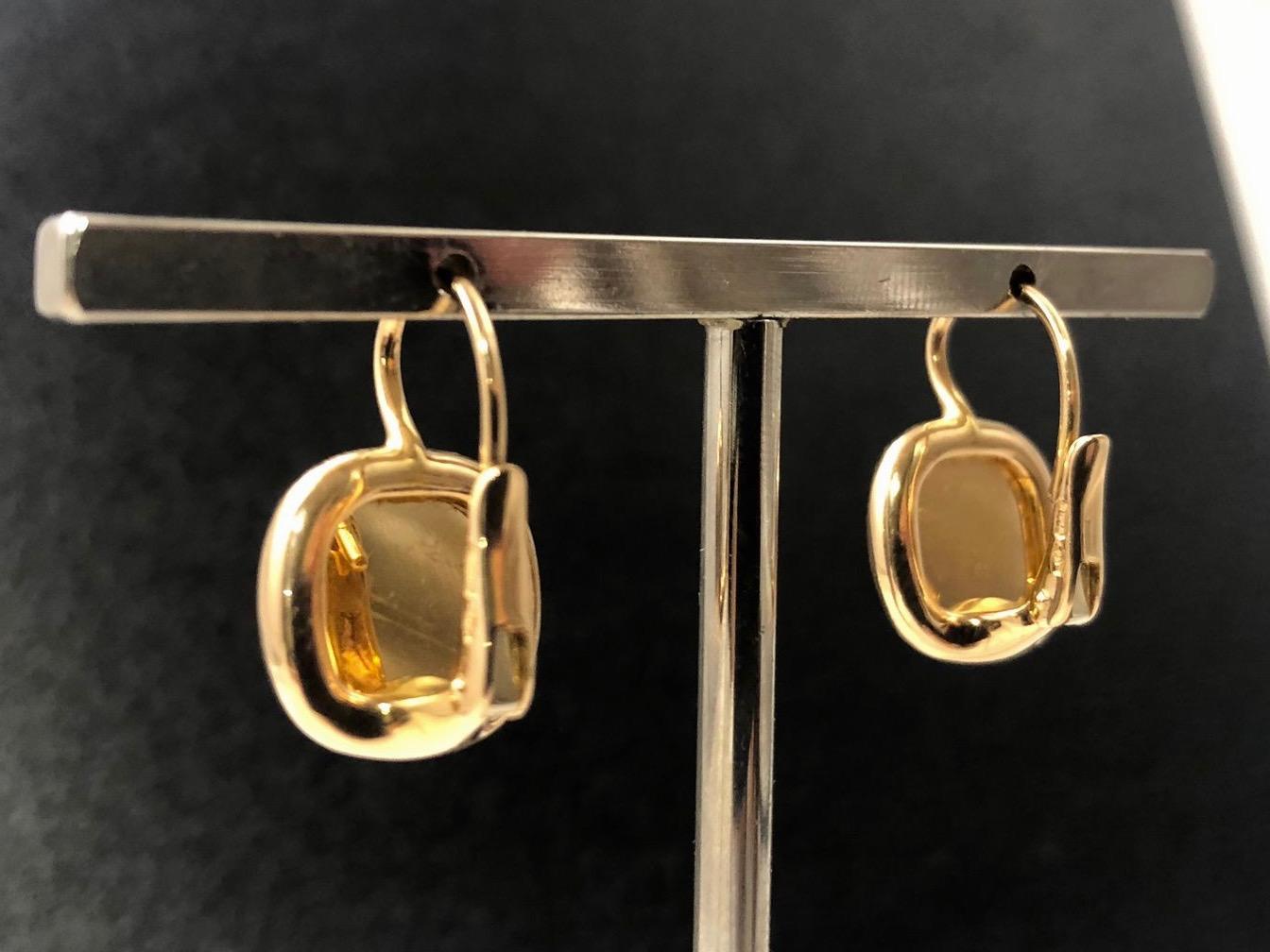 Pomellato Ohrringe aus Gold und rosa Quarz 1