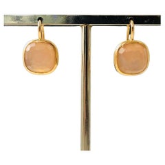 Pomellato gold and pink quartz earrings