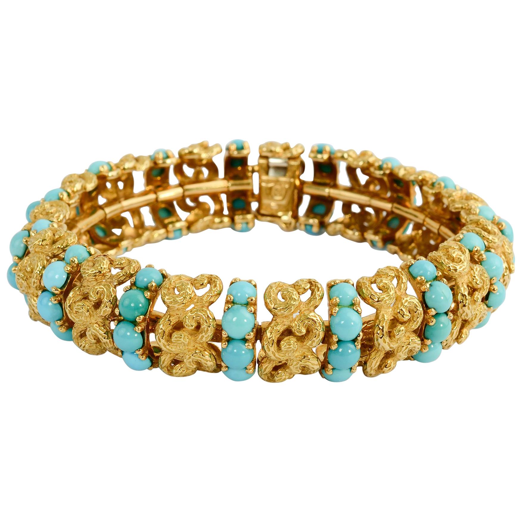 Pomellato Gold and Turquoise Bracelet