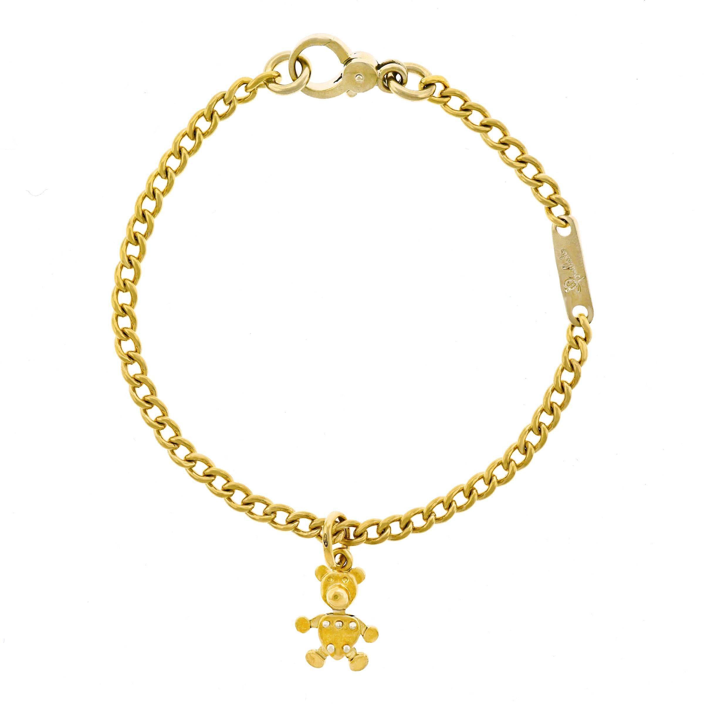 Pomellato Gold Bracelet with Bear Charm