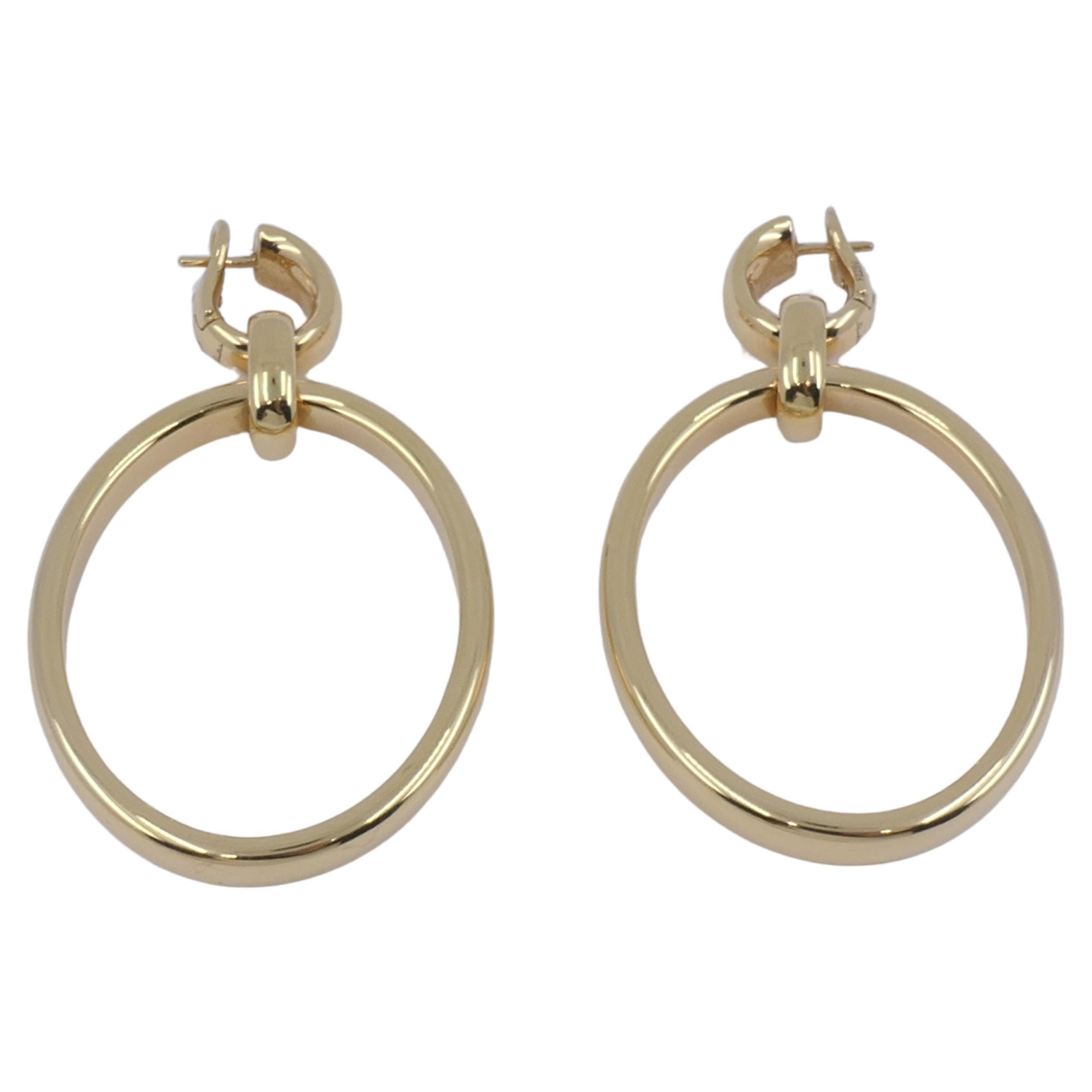 Pomellato 18k Gold Dangling Earrings  In Excellent Condition For Sale In Beverly Hills, CA