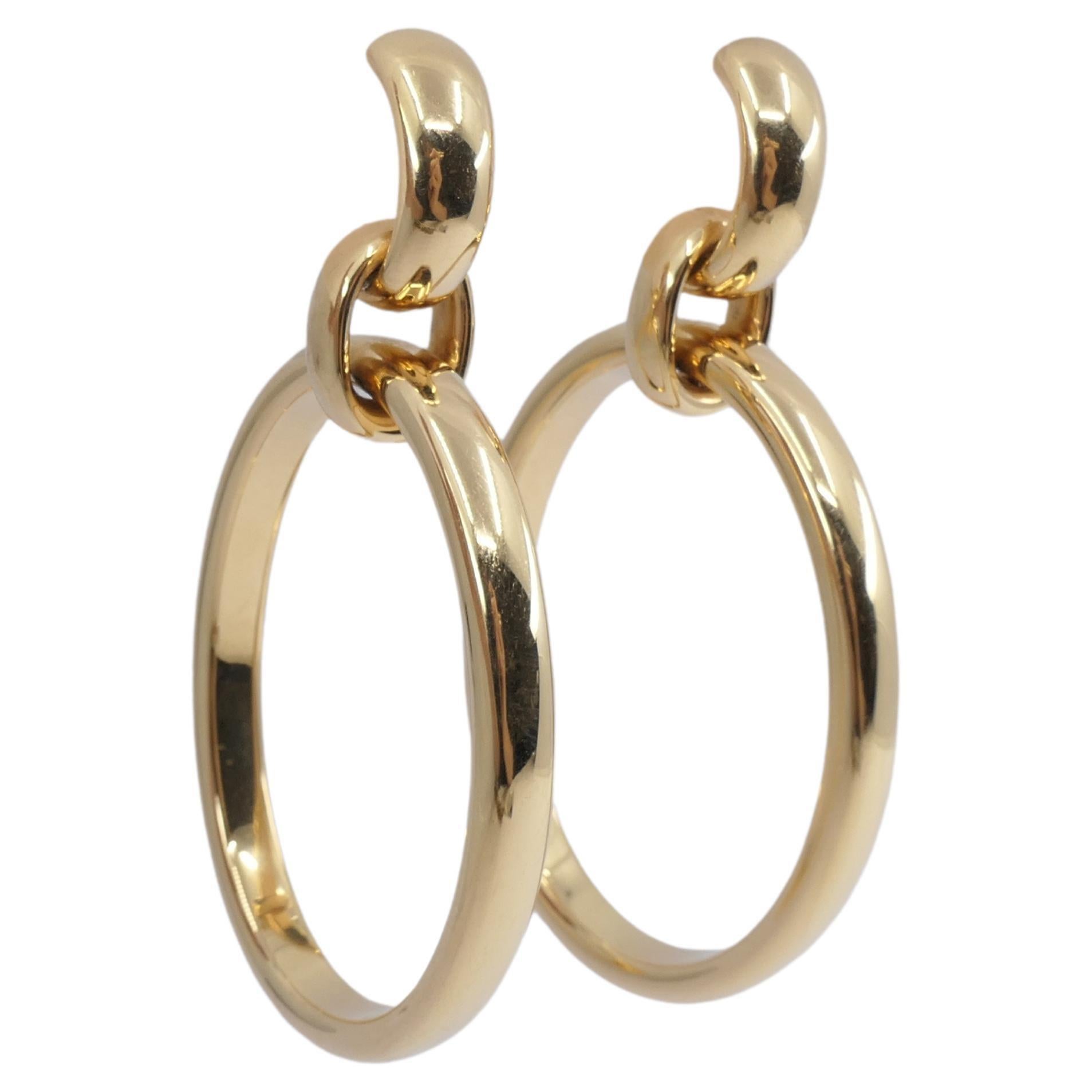 Women's Pomellato 18k Gold Dangling Earrings  For Sale