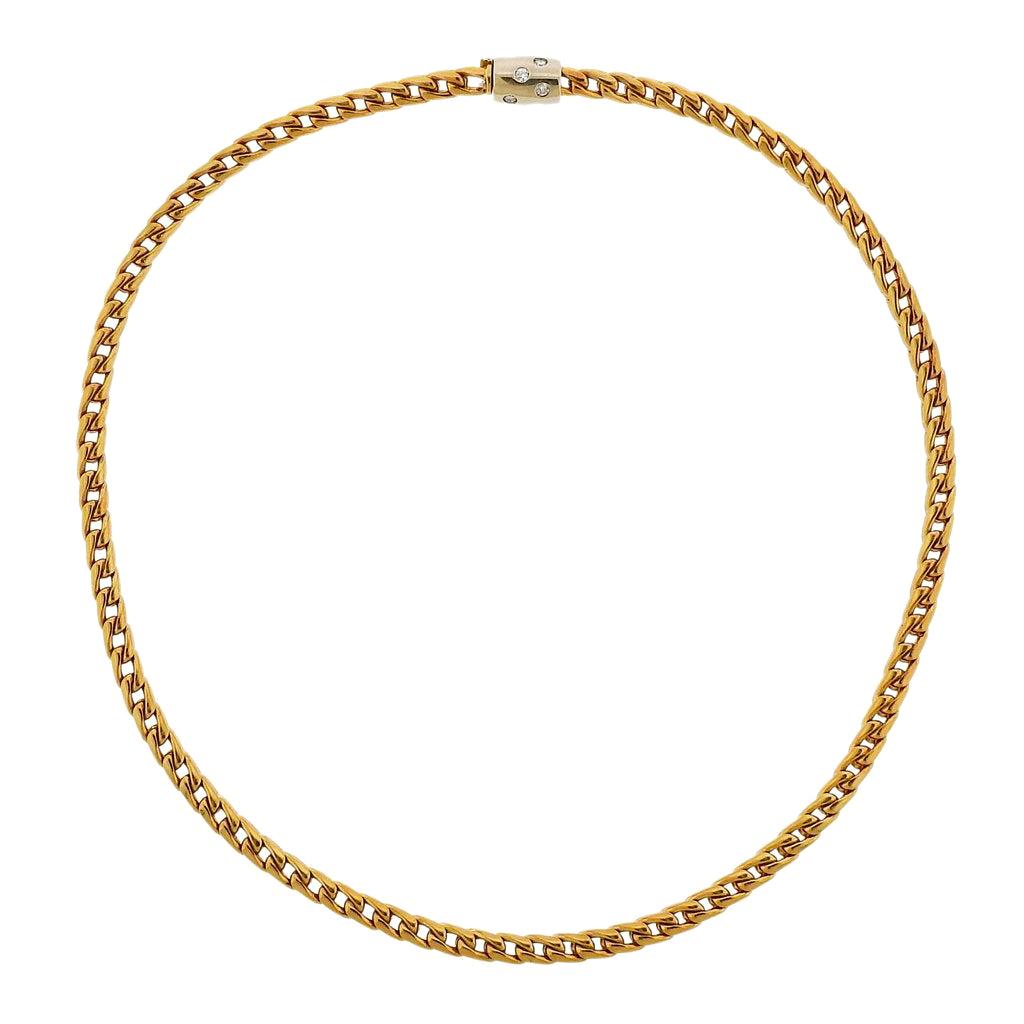 Pomellato Gold Diamond Chain Necklace