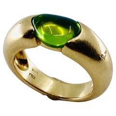 Retro Pomellato Green Tourmaline Ring