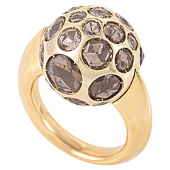 Pomellato Harem 18 Karat Rose Gold Smokey Quartz Gemstone Ring A.A701/O6/QF