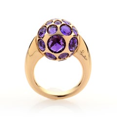 Pomellato Harem 18 Karat Rose Gold and Amethyst Sphere Ring