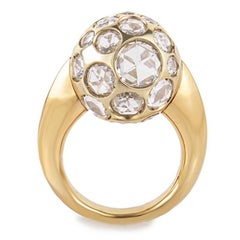 Pomellato Harem 18 Karat Yellow Gold and Rock Crystal Sphere Ring