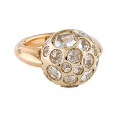 Pomellato Harem Ring in 18 Karat Rose Gold with White Quartz