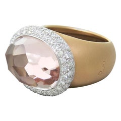 Bague Pomellato Collection Iceberg en or rose 18 carats:: diamants et Morganite