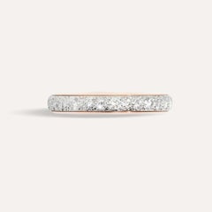 Pomellato Iconica 18K Rose Gold White Diamond Ring, Size 54