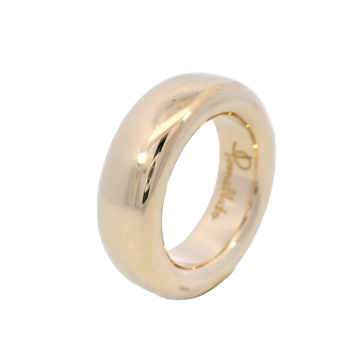 Pomellato Iconica Chunky Doughnut Ring in 18K Rose Gold Size 6.75 In Good Condition In Fairfield, CT