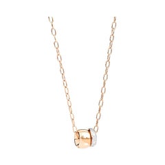 Pomellato Iconica Pendant in Rose Gold and Pave Set Diamonds F.B712-O7-PB-44