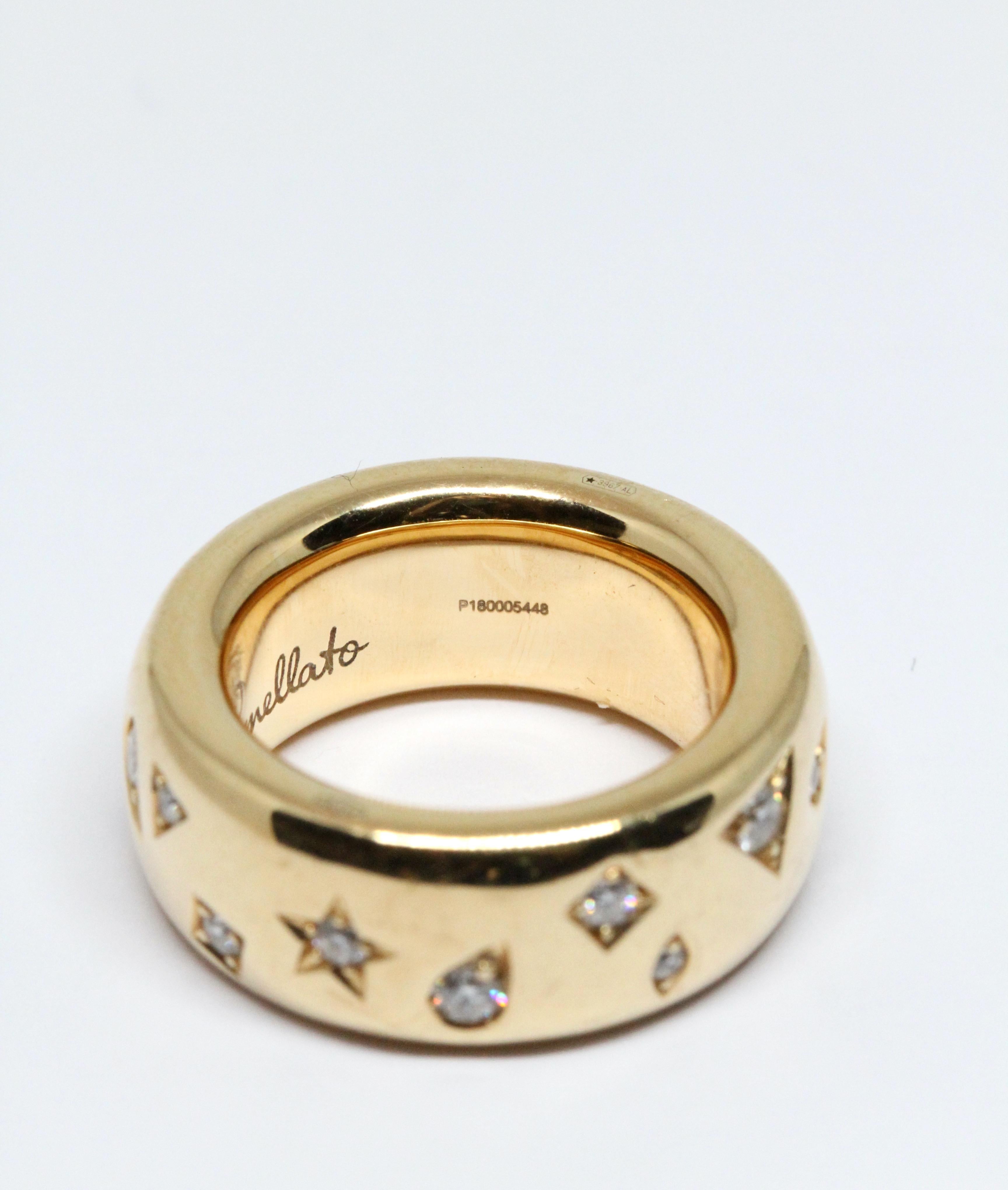 Pomellato Iconica Rose Gold and Diamond Large Ring In Good Condition For Sale In Geneva, CH