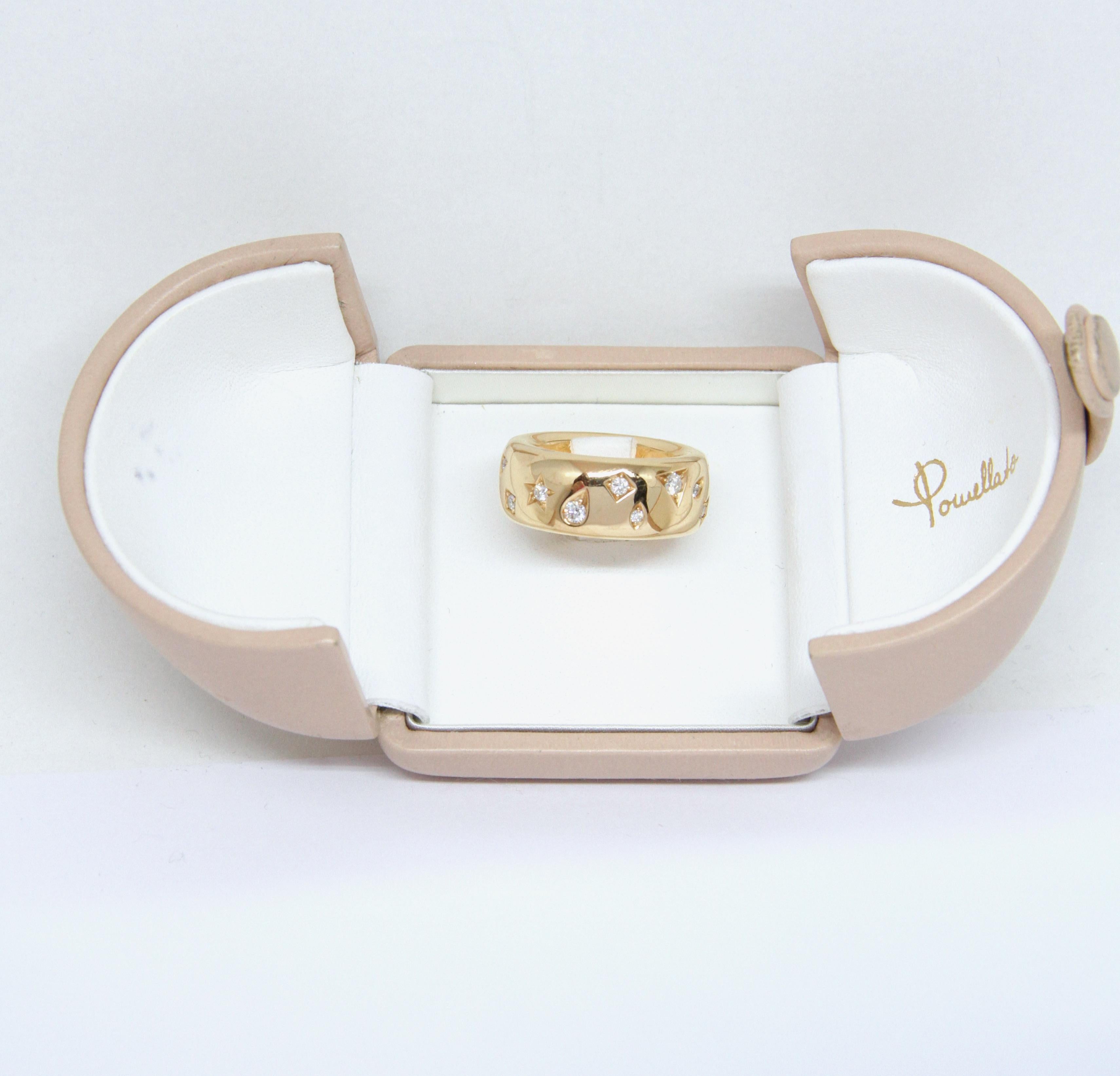 Pomellato Iconica Rose Gold and Diamond Large Ring For Sale 1
