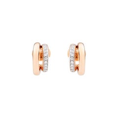Pomellato Iconica Rose Gold and White Diamonds Earring O.B8112B/O7