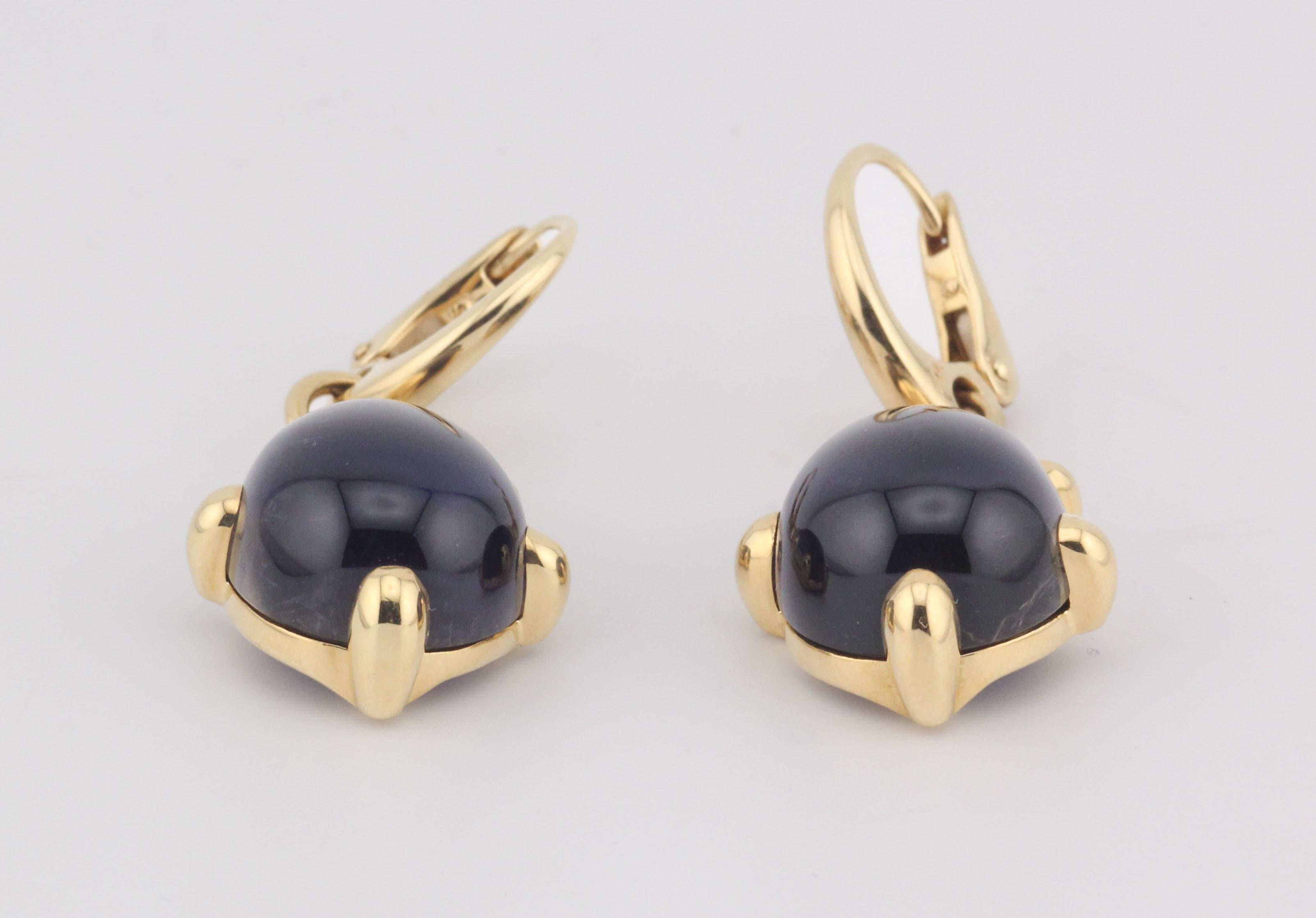 Orecchini pendenti in oro giallo 18k con iolite di Pomellato In condizioni buone in vendita a Simpsonville, SC