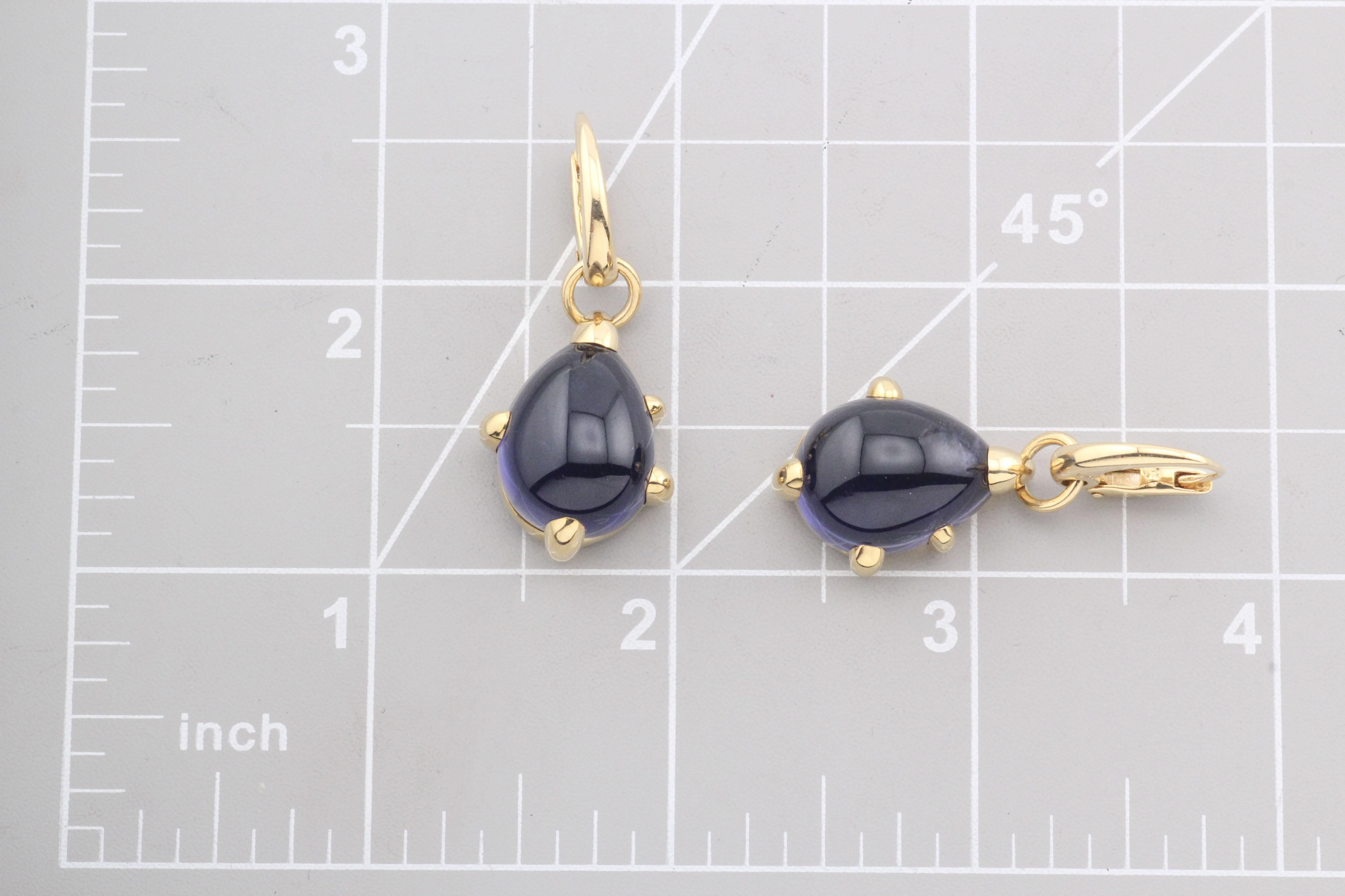 Orecchini pendenti in oro giallo 18k con iolite di Pomellato in vendita 3